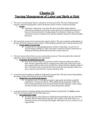 Chapter 14. Nursing Management During Labor And Birth - The Licensed ...