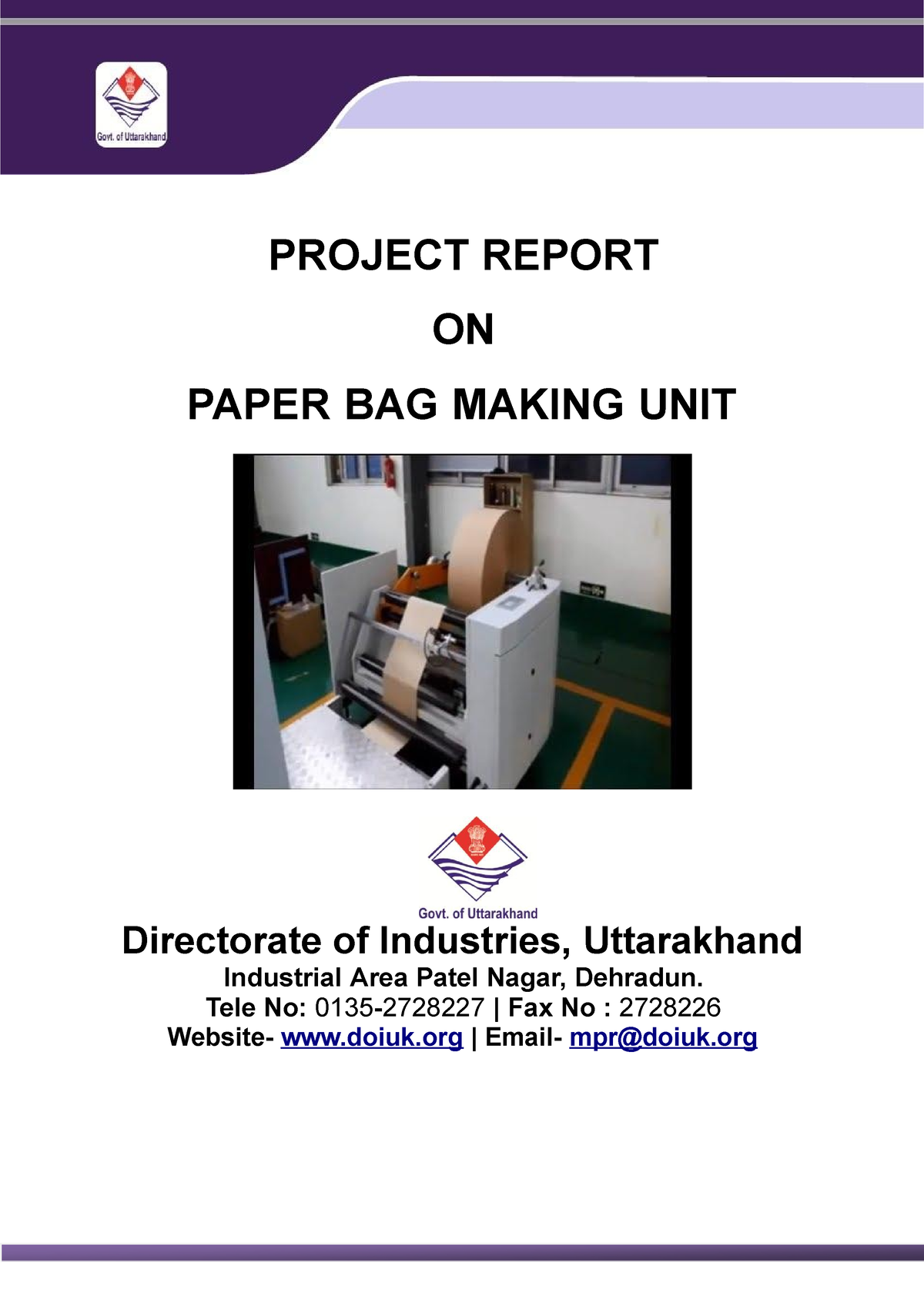 PROJECT ON PAPER BAG INDUSTRY | PPT