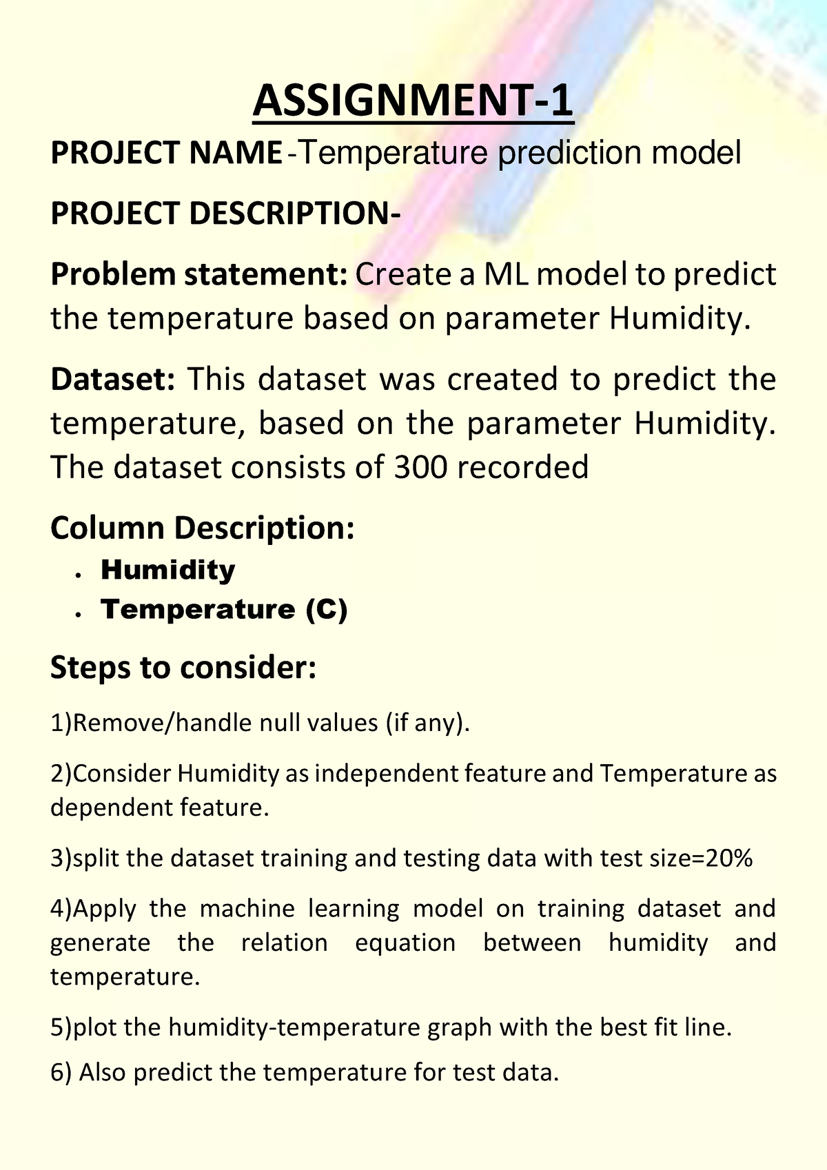 temperature introduction for assignment