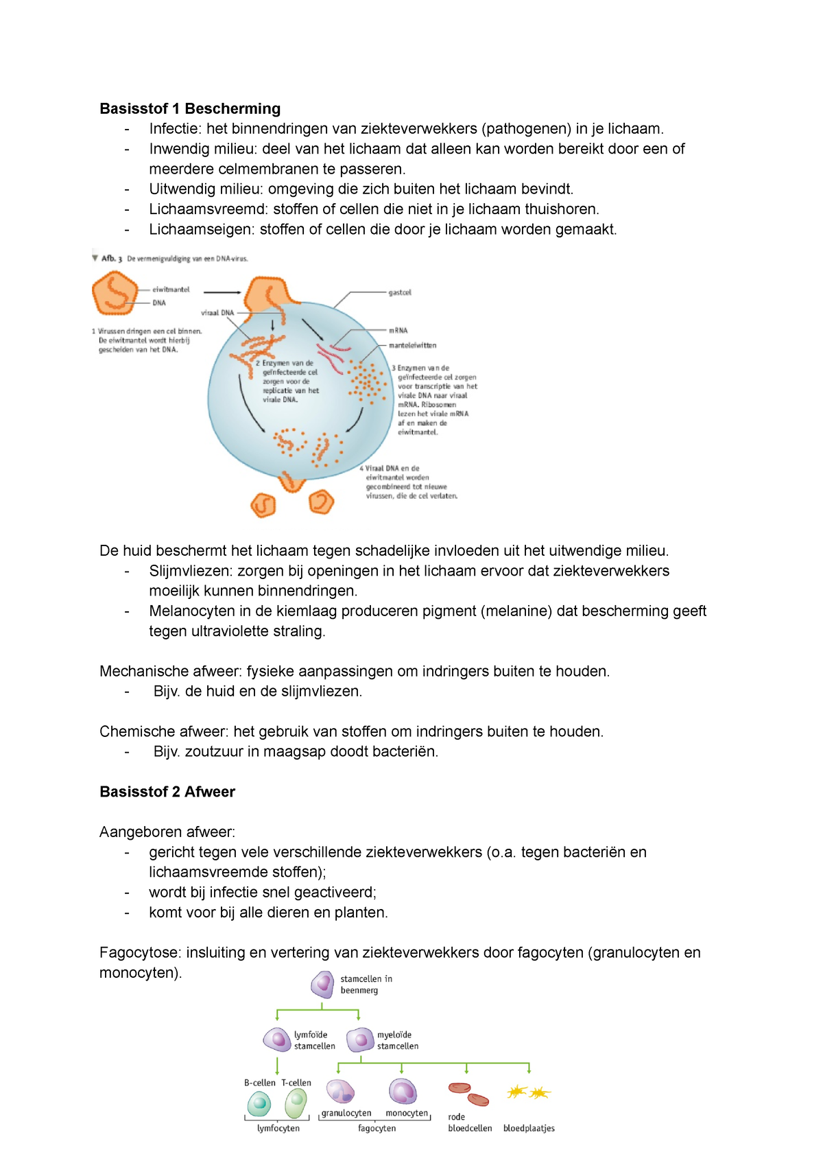 Bio Thema Afweer - Basisstof 1 Bescherming - Infectie: Het ...