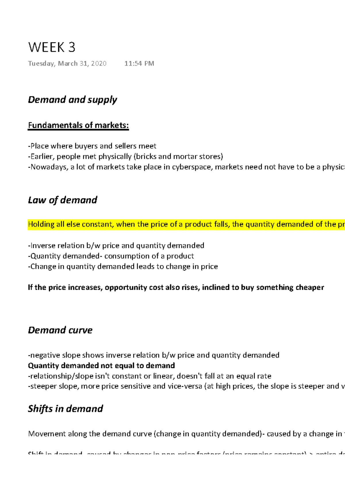 WEEK 3 - lecture slides and notes for principles of microeconomics ...