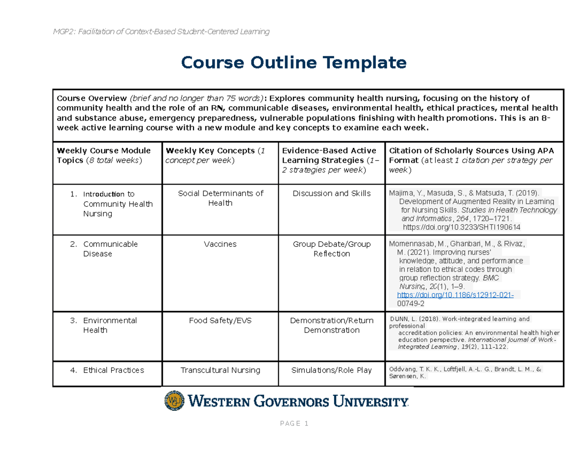 C919 Assignment 1 - C919 - MGP2: Facilitation of Context-Based Student ...