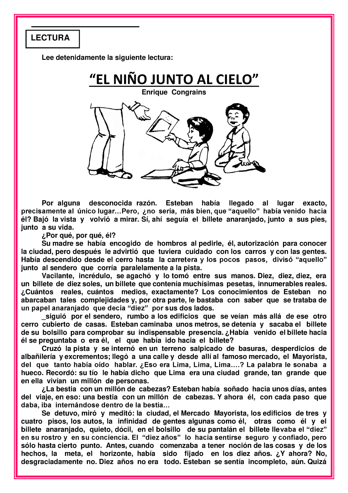 EL NIÑO Junto AL Cielo - Sirve Par Realizar Trabajos De Comunicación ...