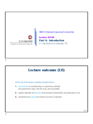 04 Atomic bonding & mat prop - MME101 Materials Engineering ...