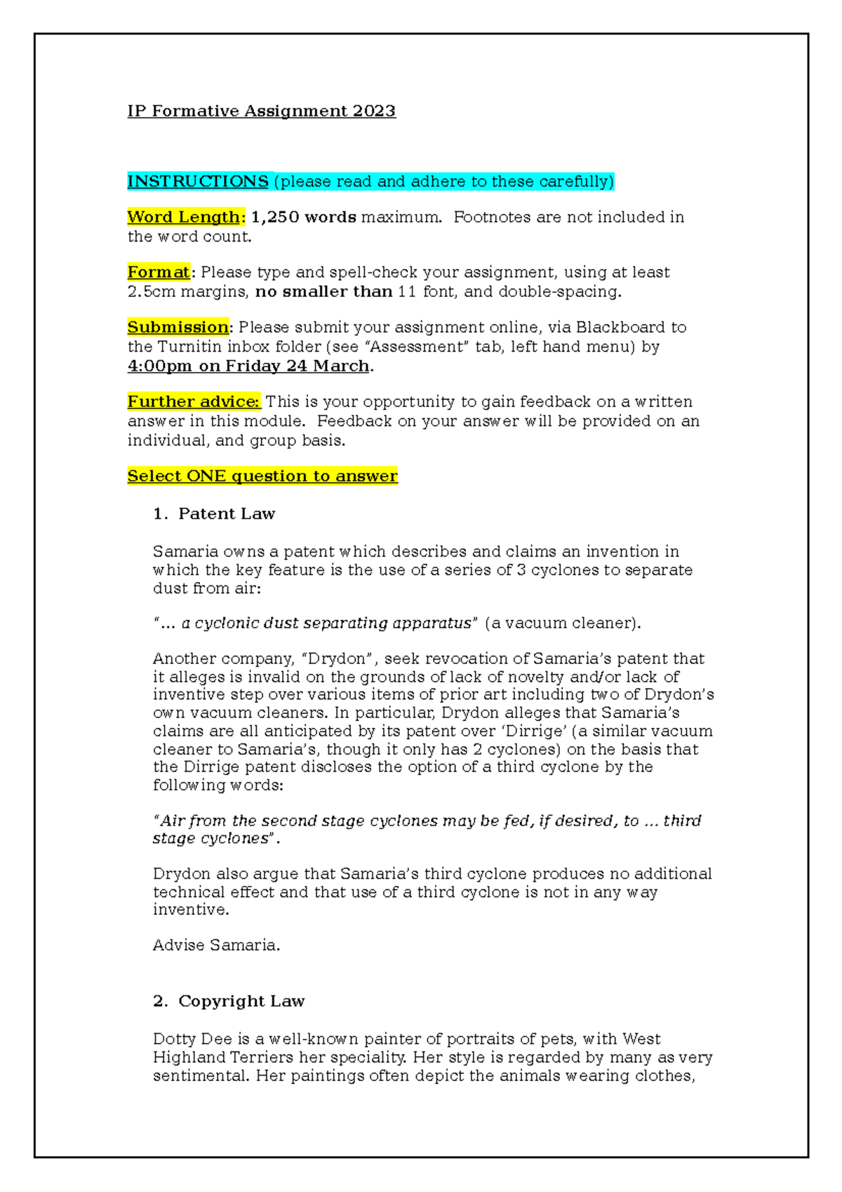 practical law ip assignment