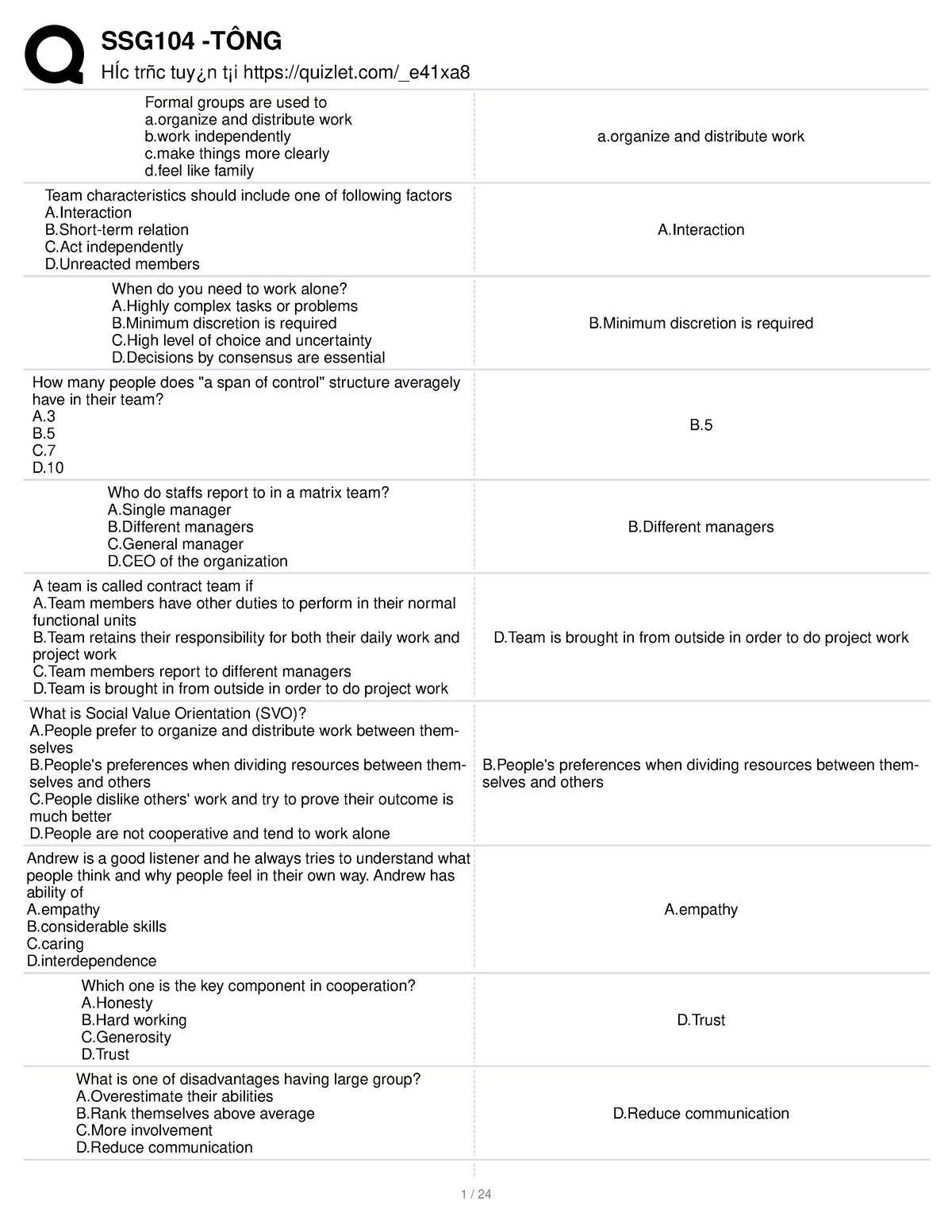 SSG104 -TỔNG - agdiuasc - HÍc trñc tuy¿n t¡i quizlet/_e41xa Formal ...