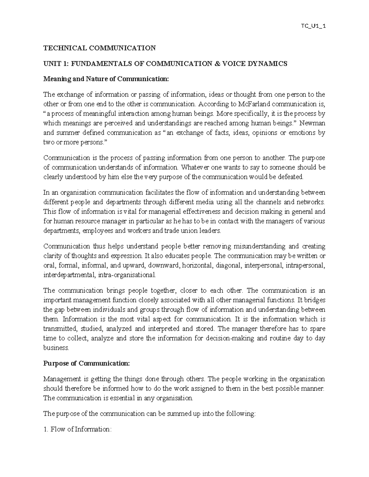 TC UNIT 1 - THESE NOTES HAVE BEEN TAKEN FROM VARIOUS SITES SO THAT ...