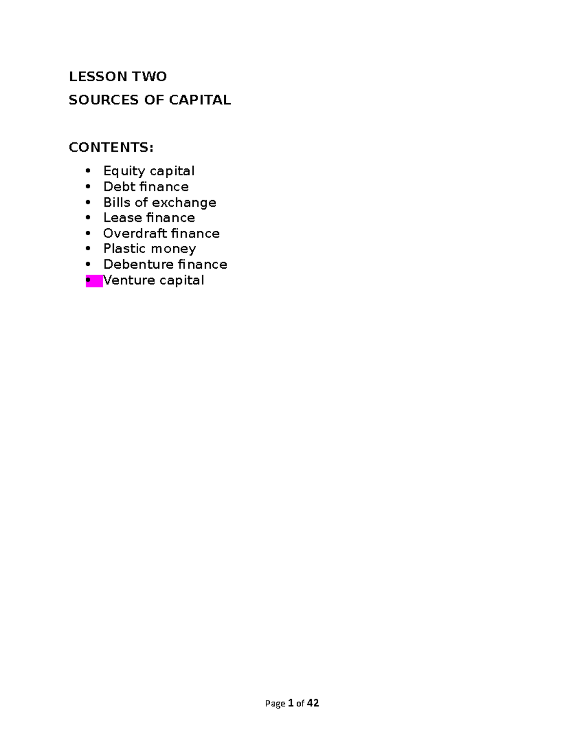 bfin-2101-lesson-two-sources-of-funds-lesson-two-sources-of-capital