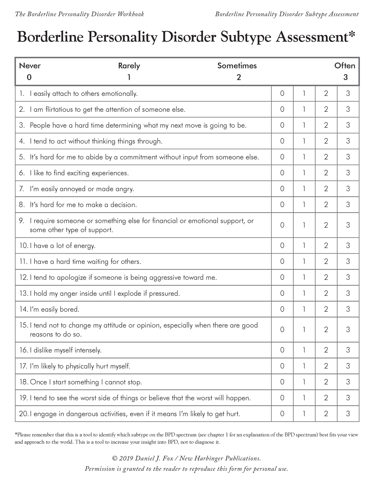 The Borderline Personality Disorder Workbook