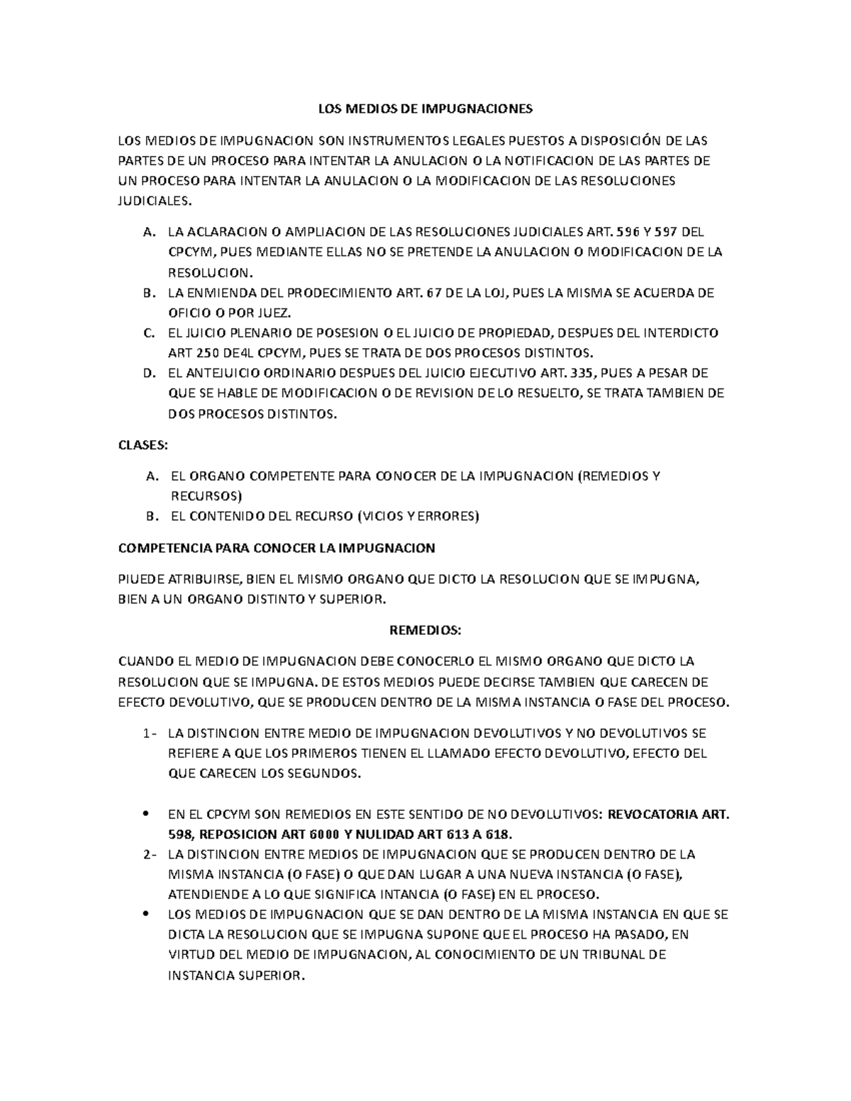 LOS Medios DE Impugnaciones 1 - LOS MEDIOS DE IMPUGNACIONES LOS MEDIOS ...