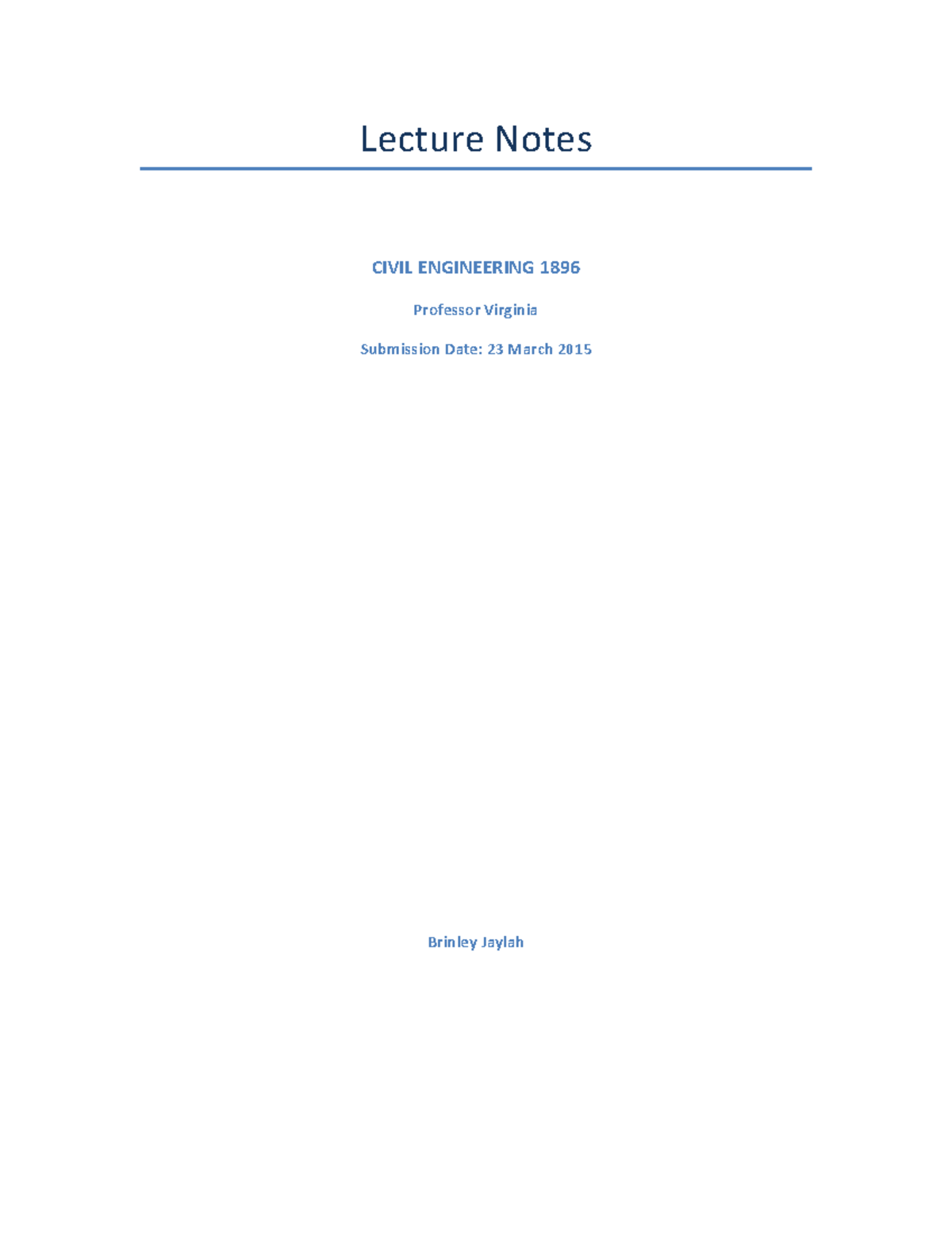 Civil Engineering-1896-Lecture Notes - Lecture Notes CIVIL ENGINEERING ...