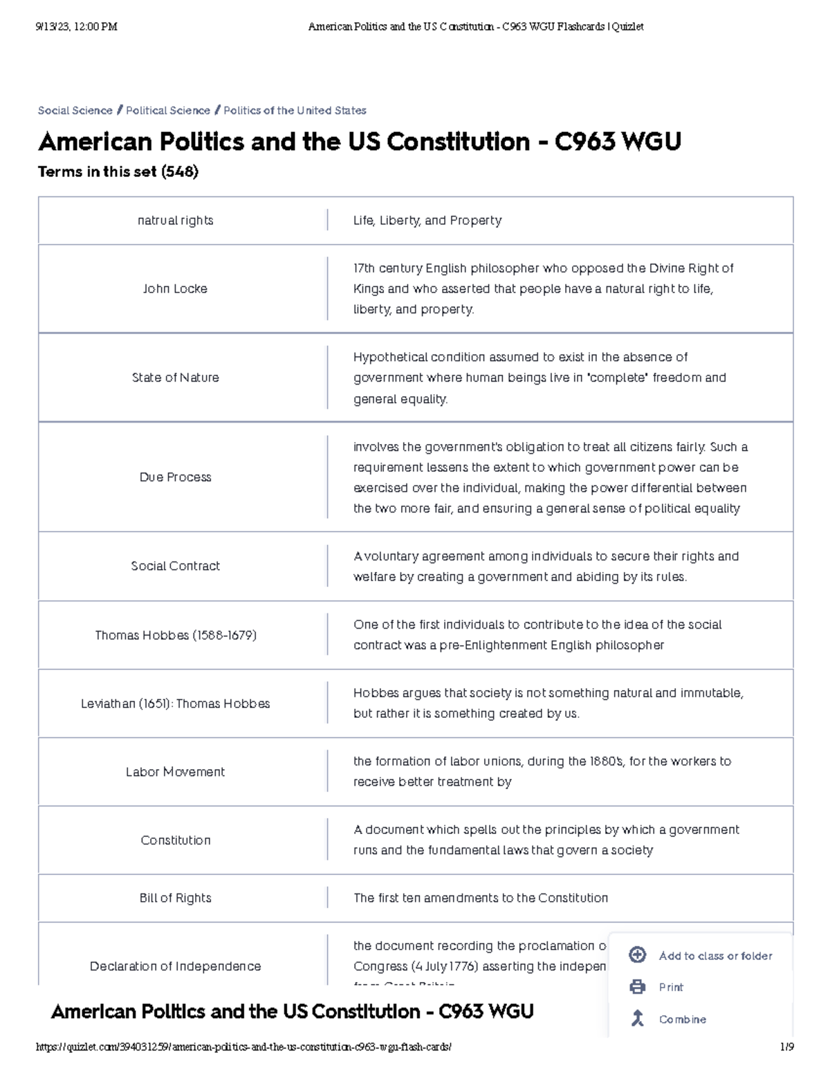 American Politics And The Us Constitution C963 Wgu Flashcards Quizlet American Politics And 2595