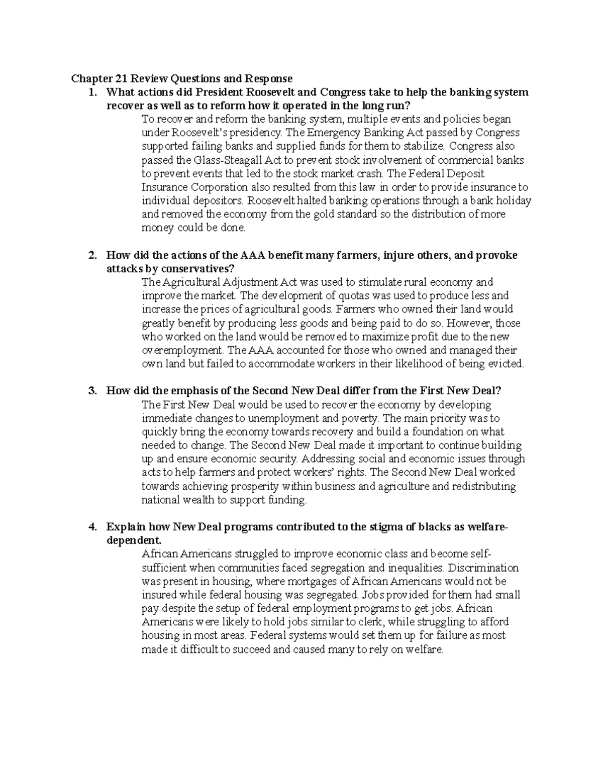 Chapter 21 Review Questions And Response - Chapter 21 Review Questions ...