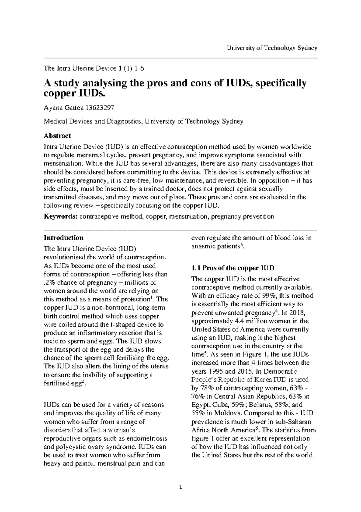 Pros and Cons of copper IUDs 091330 Studocu