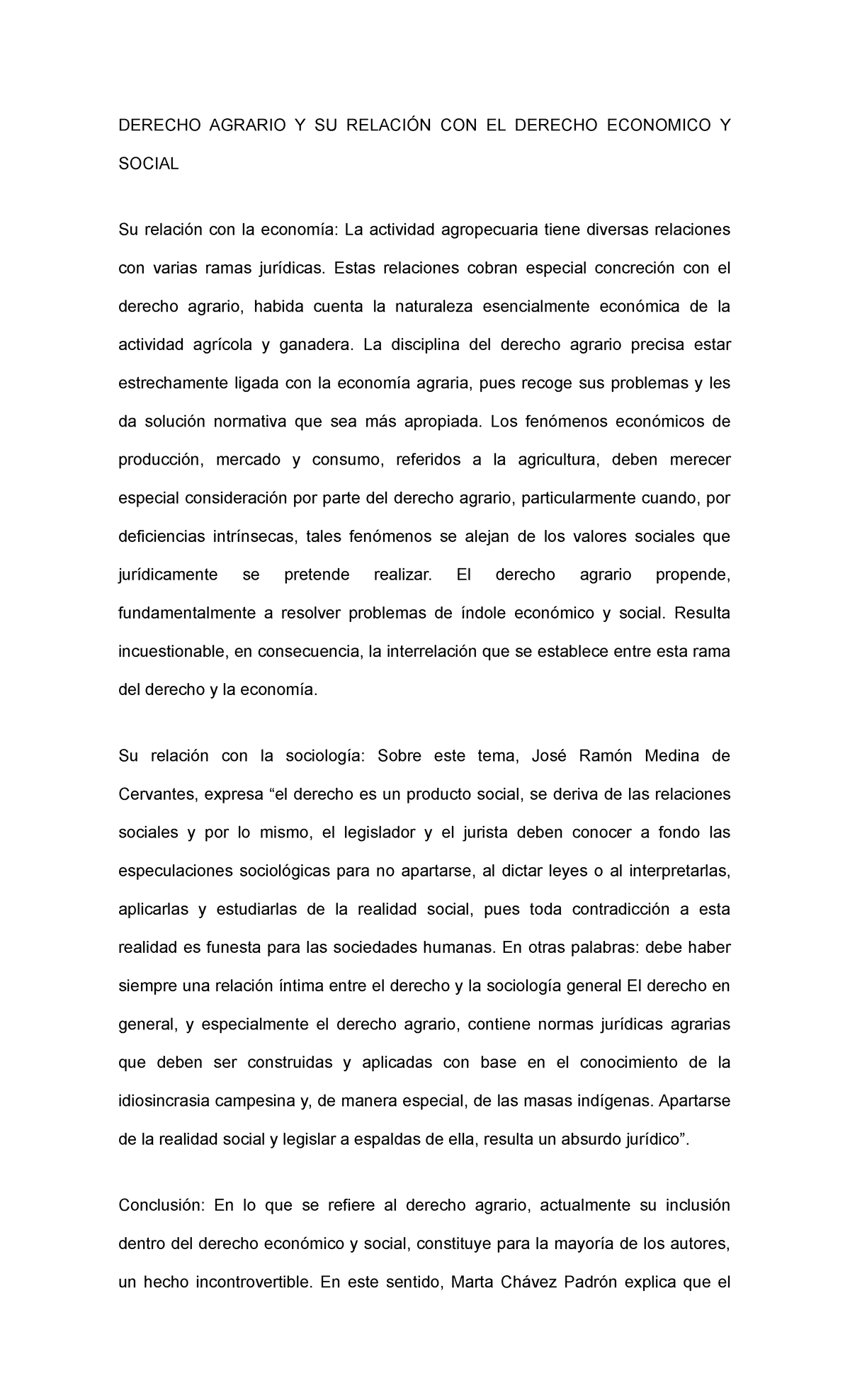 Derecho Agrario Y SU Relación CON EL Derecho Economico Y Social ...