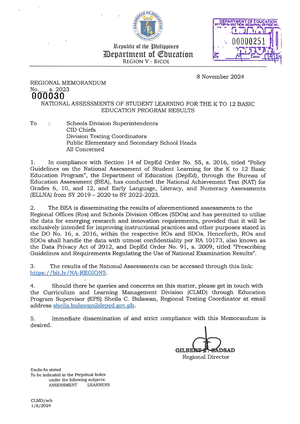 Activity Proposal - SAMPLE - Department of Education Region V SCHOOLS ...