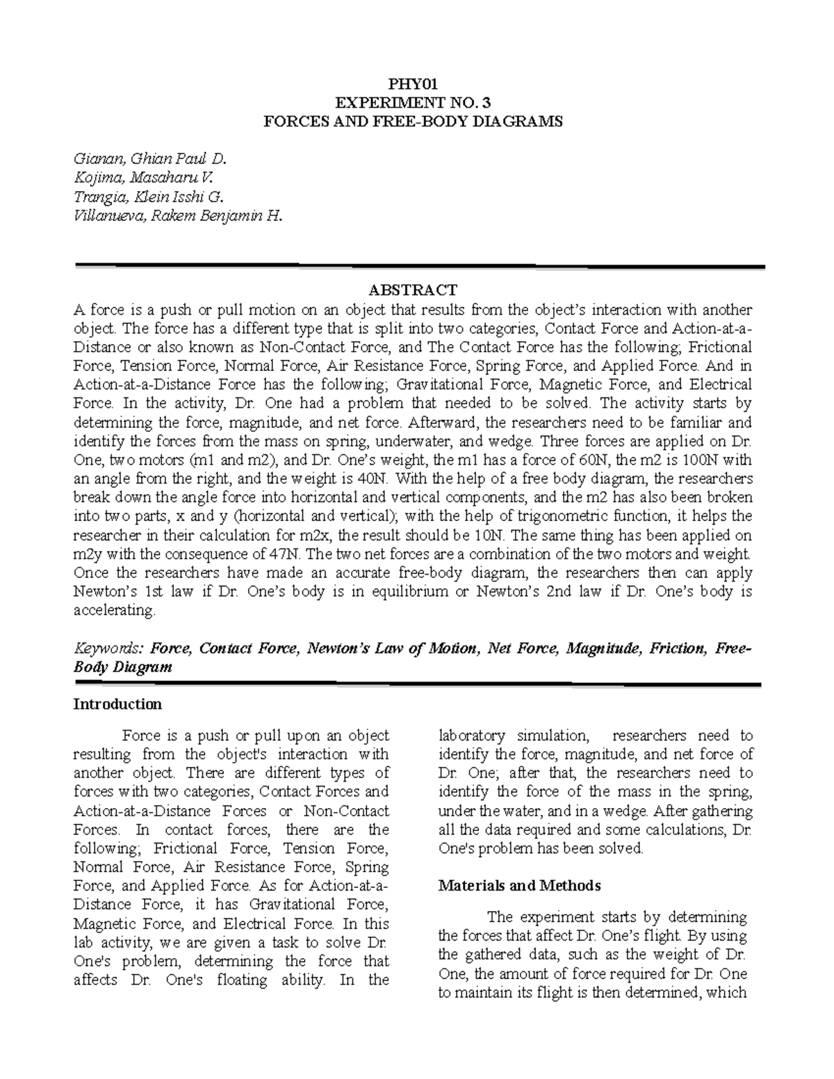lab-report-3-phy-experiment-no-3-forces-and-free-body-diagrams