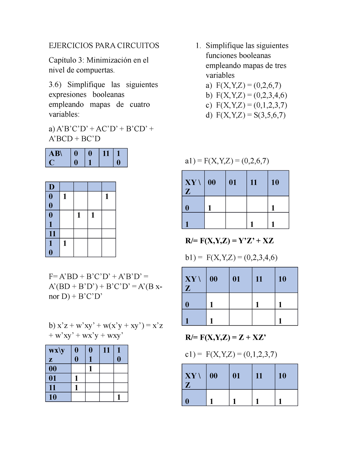 Ejercicios PARA Circuitos - EJERCICIOS PARA CIRCUITOS Capítulo 3 ...