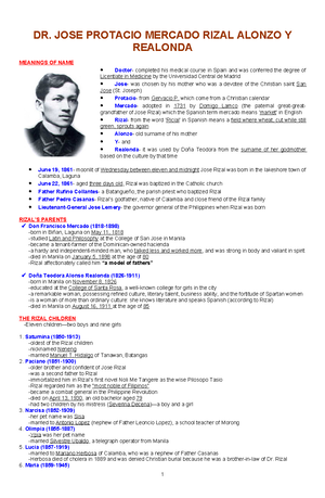 Introduction - Rizal and His Time (Complete) - LESSON II: RIZAL AND HIS ...