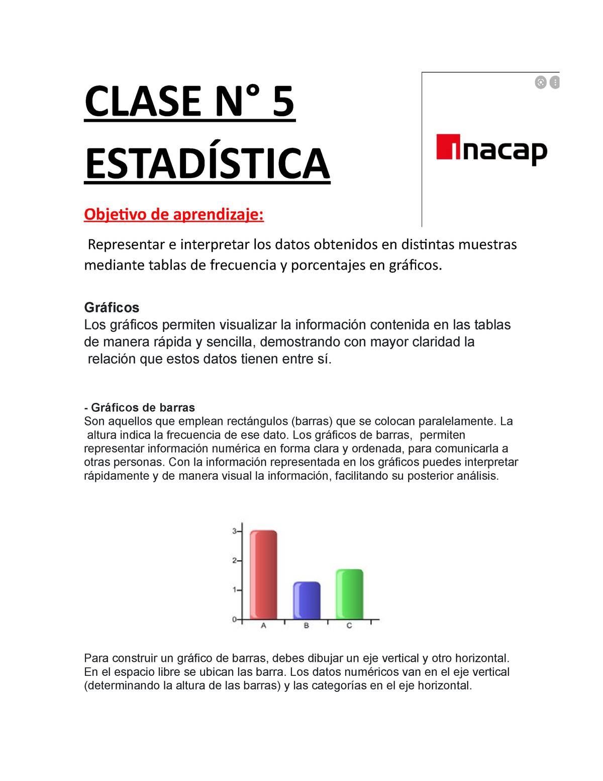 Clase 5 DE Estadística - Guia De Ejercicios - CLASE N° 5 ESTADÍSTICA ...