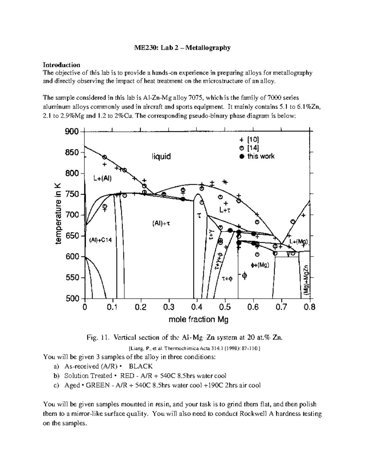 ME230 Lab 2- Metallography - ME230: Lab 2 – Metallography Introduction ...