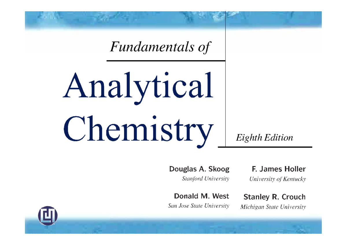 Chapter 2 Chemicals Apparatus and Unit Opeartion of Analytical