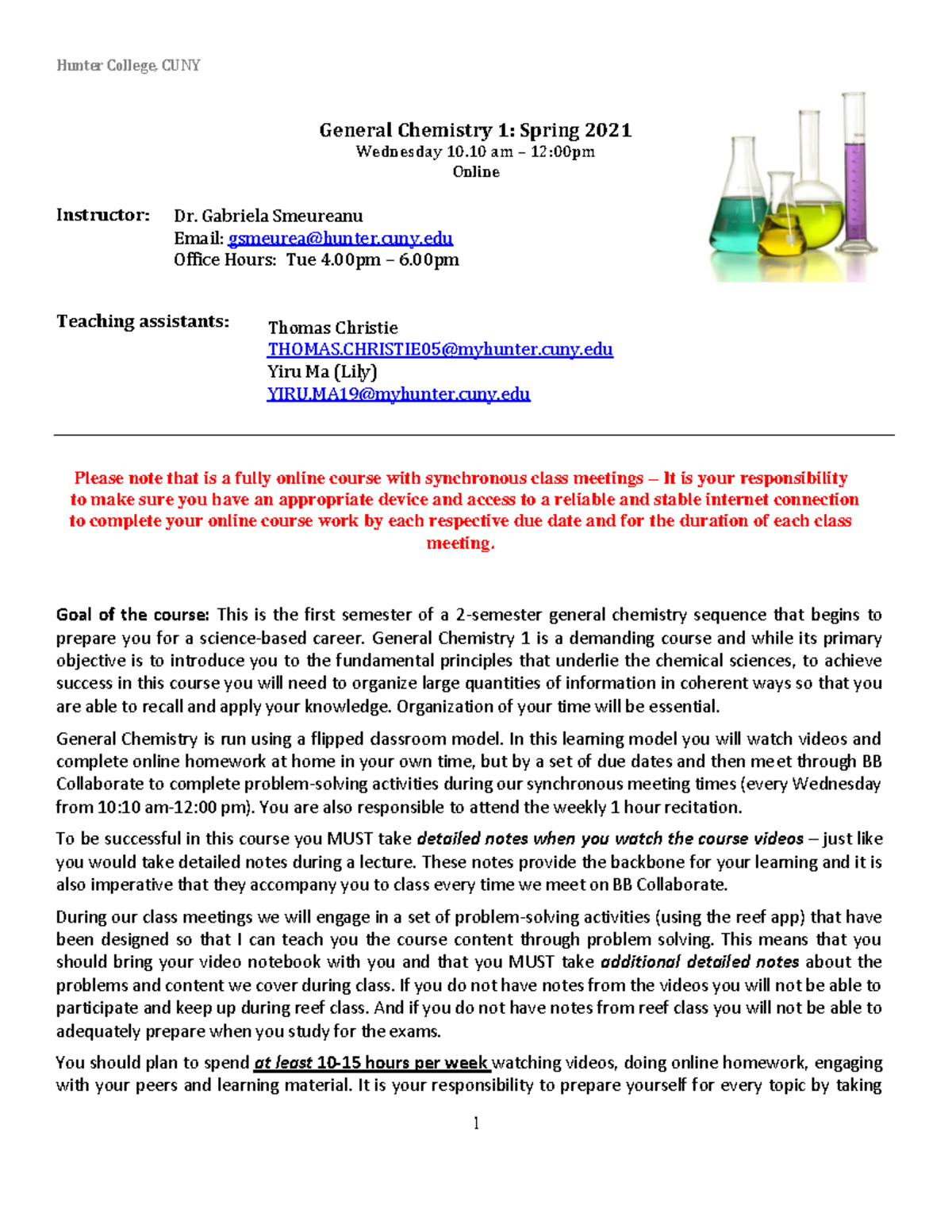 Chem 102 Syllabus S21 - Notes For Class. Very Detailed And Kowledgeable ...