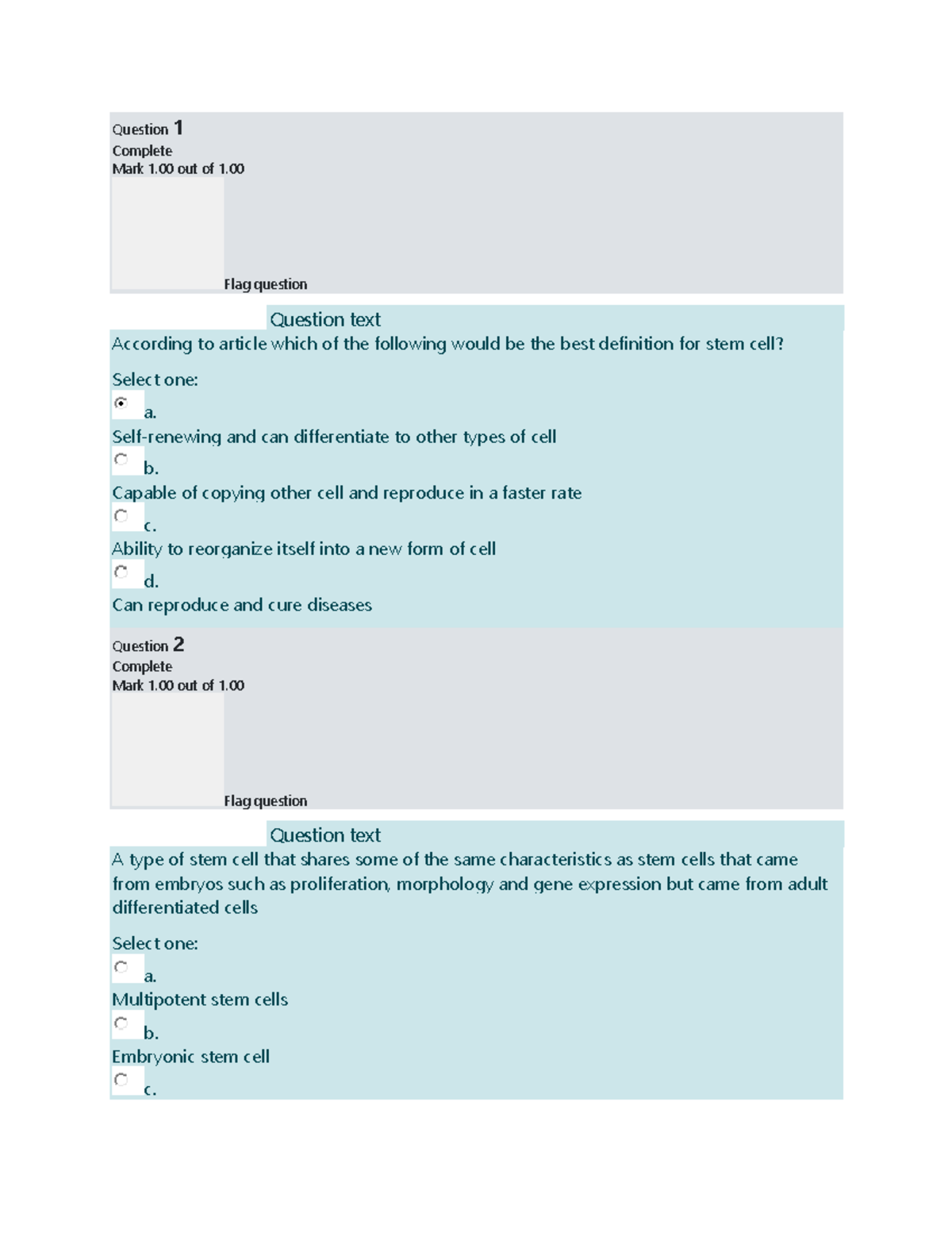 Sts Final Quiz1.com - Question 1 Complete Mark 1 Out Of 1. Flag ...