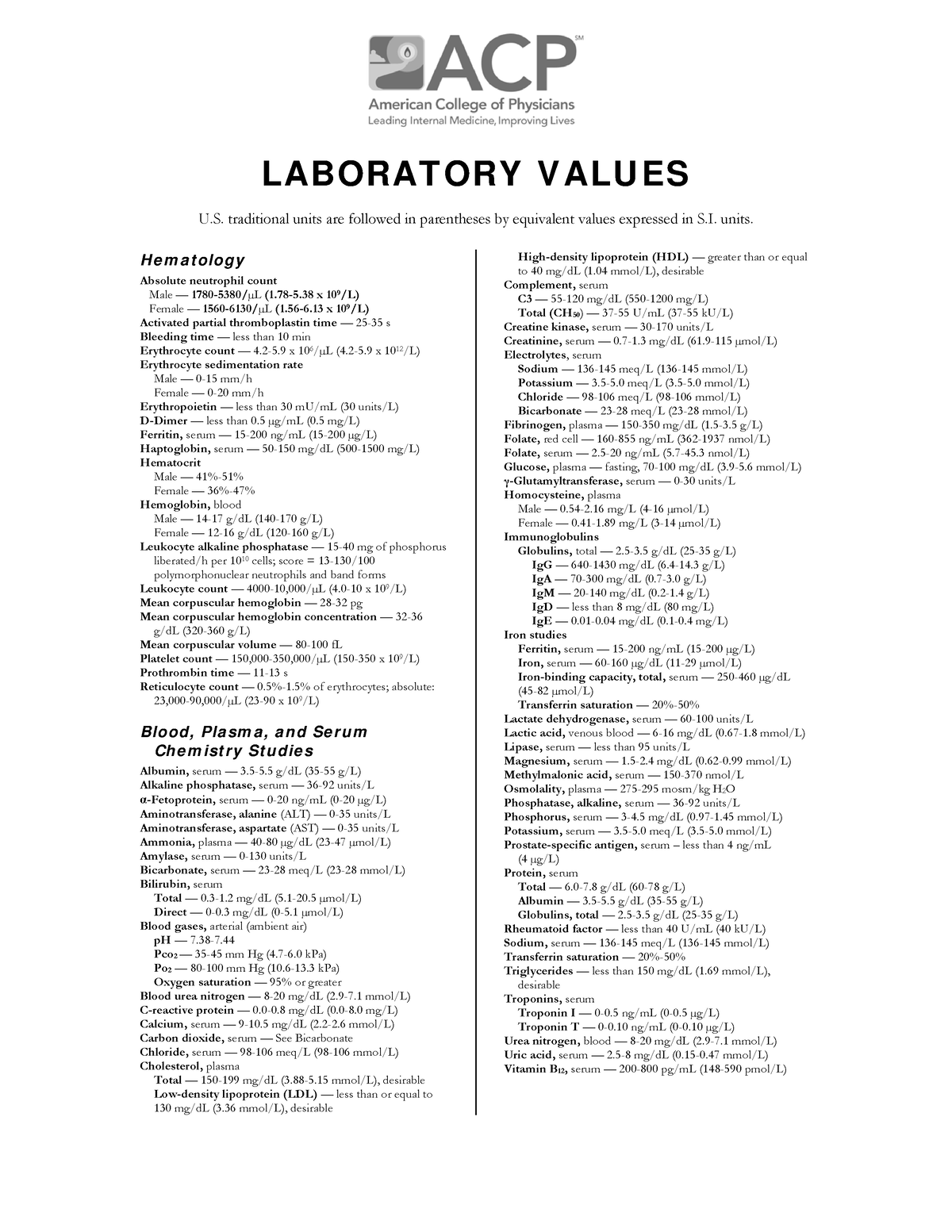 normal-lab-values-nursing-laborat-ory-v-alu-es-u-traditional-units