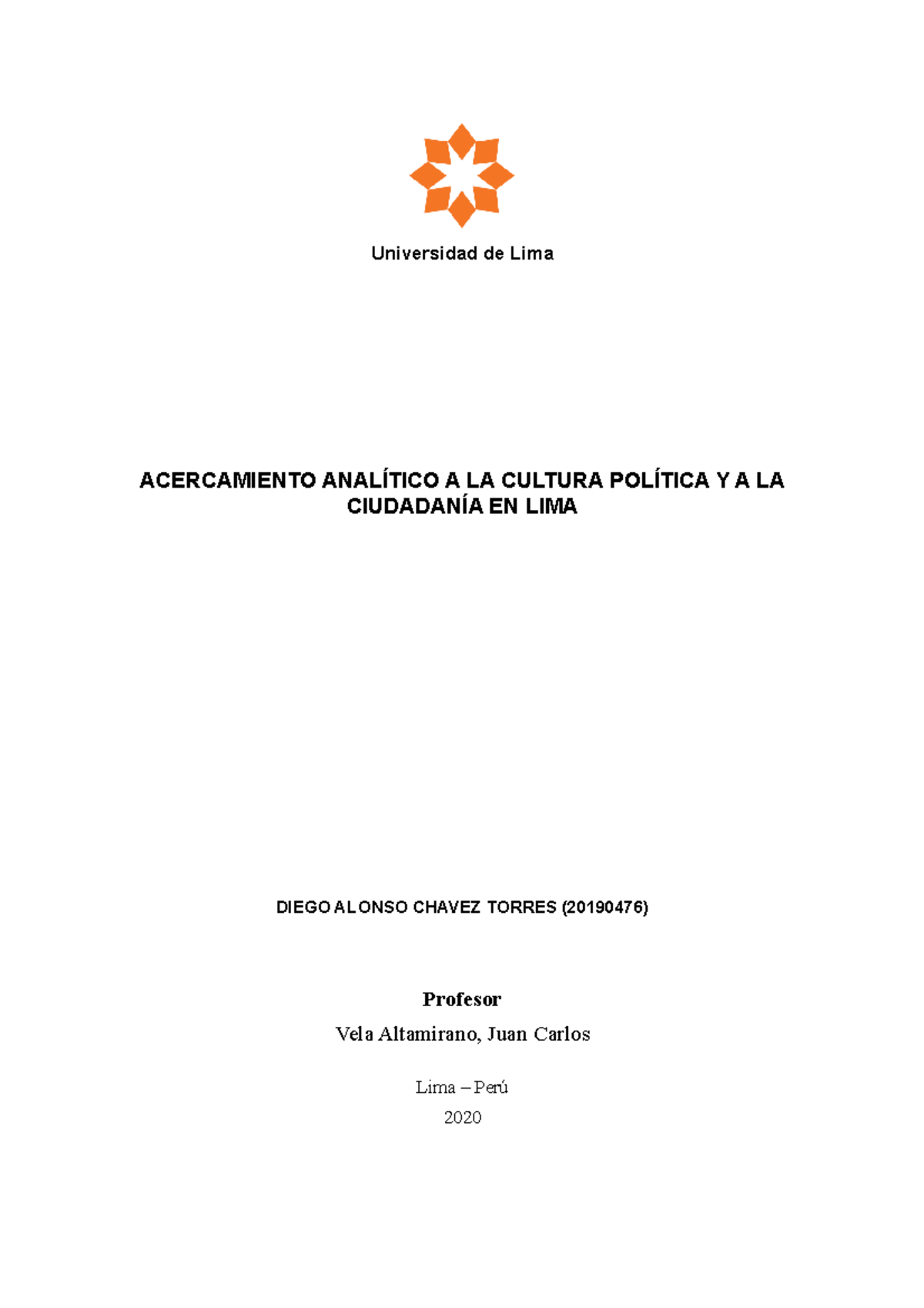 Analisis DE LA Cultura POL+TICA Y LA Ciudadan+A EN LIMA - Universidad ...