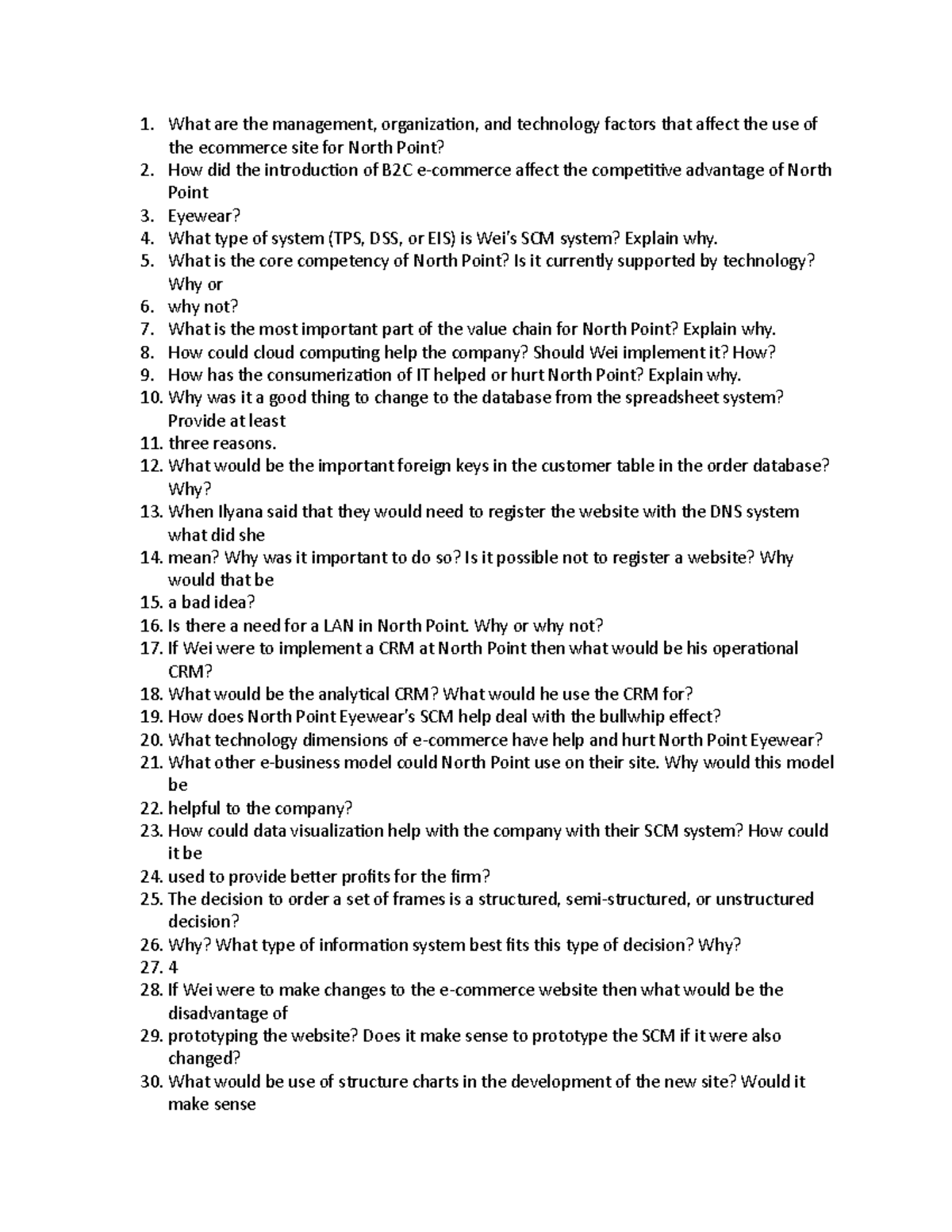 Final 15 November 2017, questions - What are the management ...