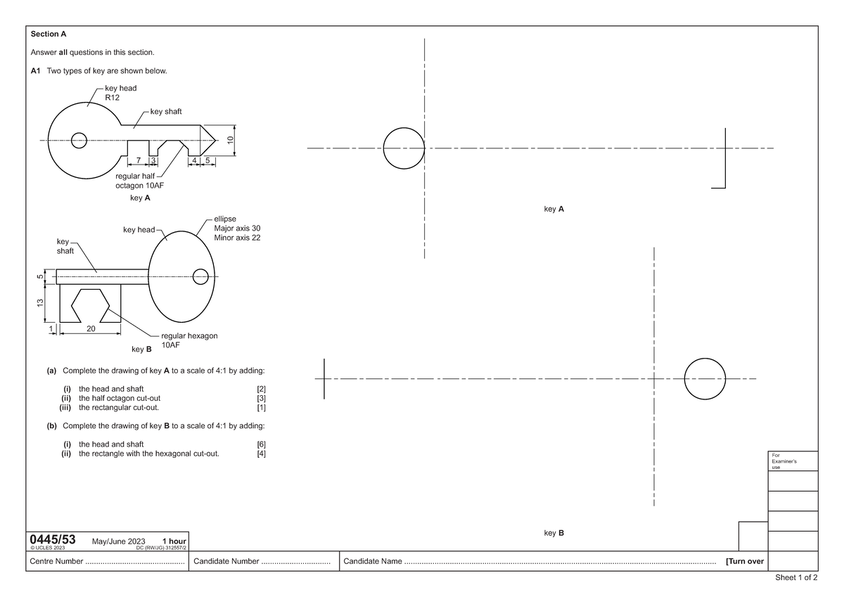 0445 s23 in 53 - notes - 0445/53 May/June 2023 1 hour For Examiner’s ...