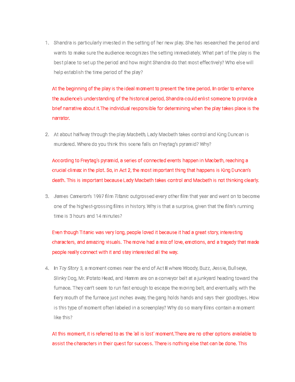 UNIT 5 Critical Thinking Questions - Shandra is particularly invested ...