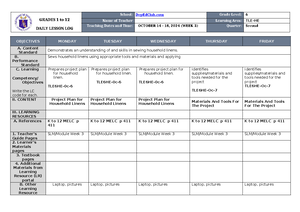 DLL Fiilipino 6 Q2 W3 - This document is a Daily Lesson Plan for Grade ...