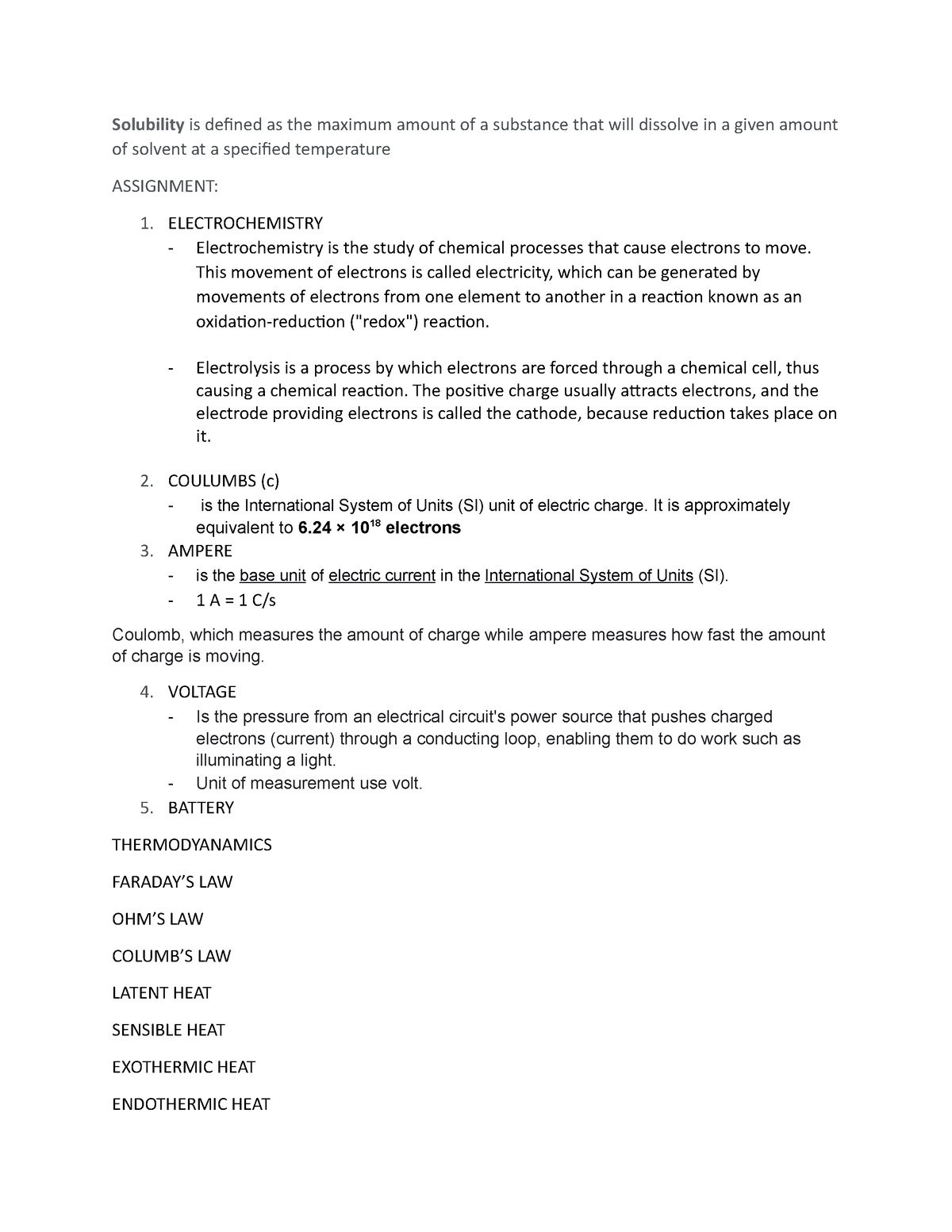 Solubility - MOSTLY OPINION - Solubility is defined as the maximum ...