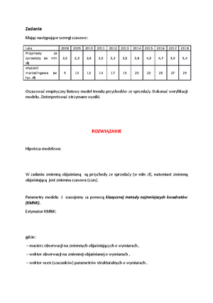 Statystyka - Mieczysław Sobczyk - Statystyka Opisowa - Studocu