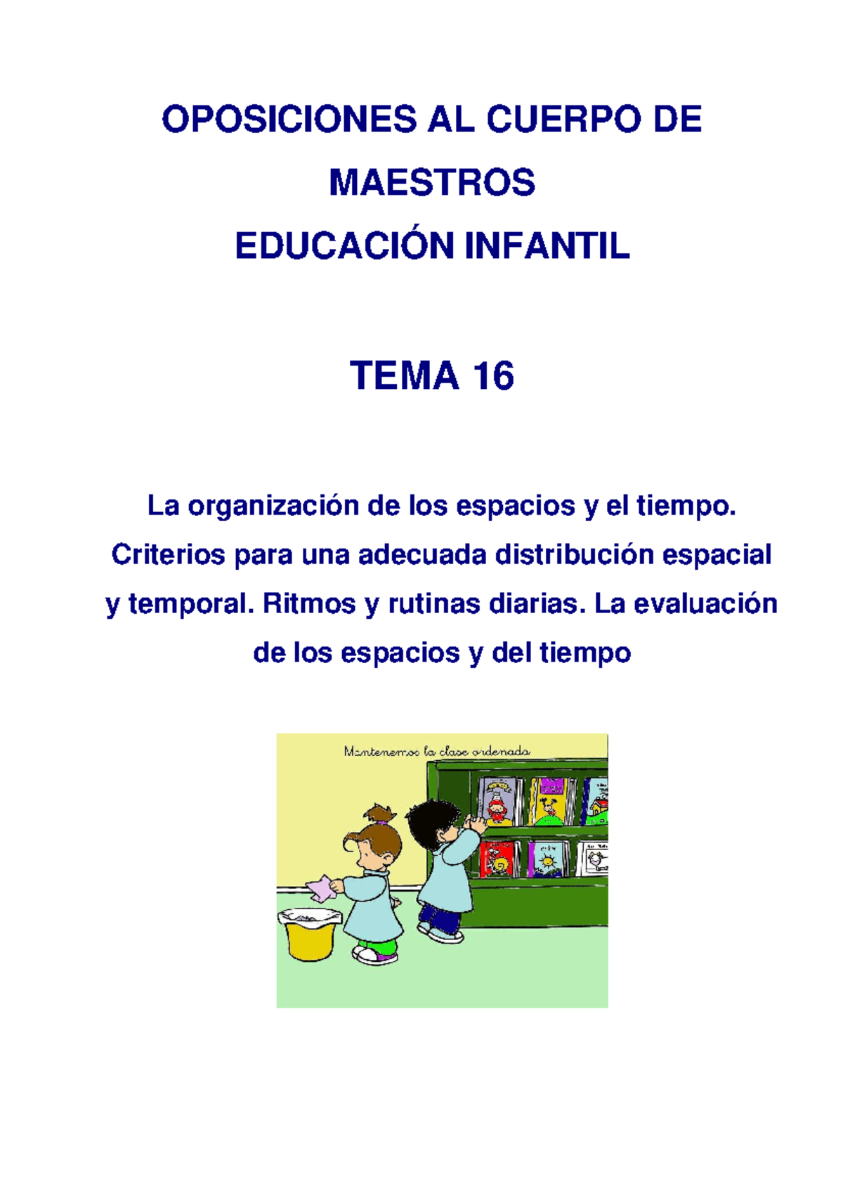 TEMA 16 - apuntes opos - OPOSICIONES AL CUERPO DE MAESTROS EDUCACIÓN ...