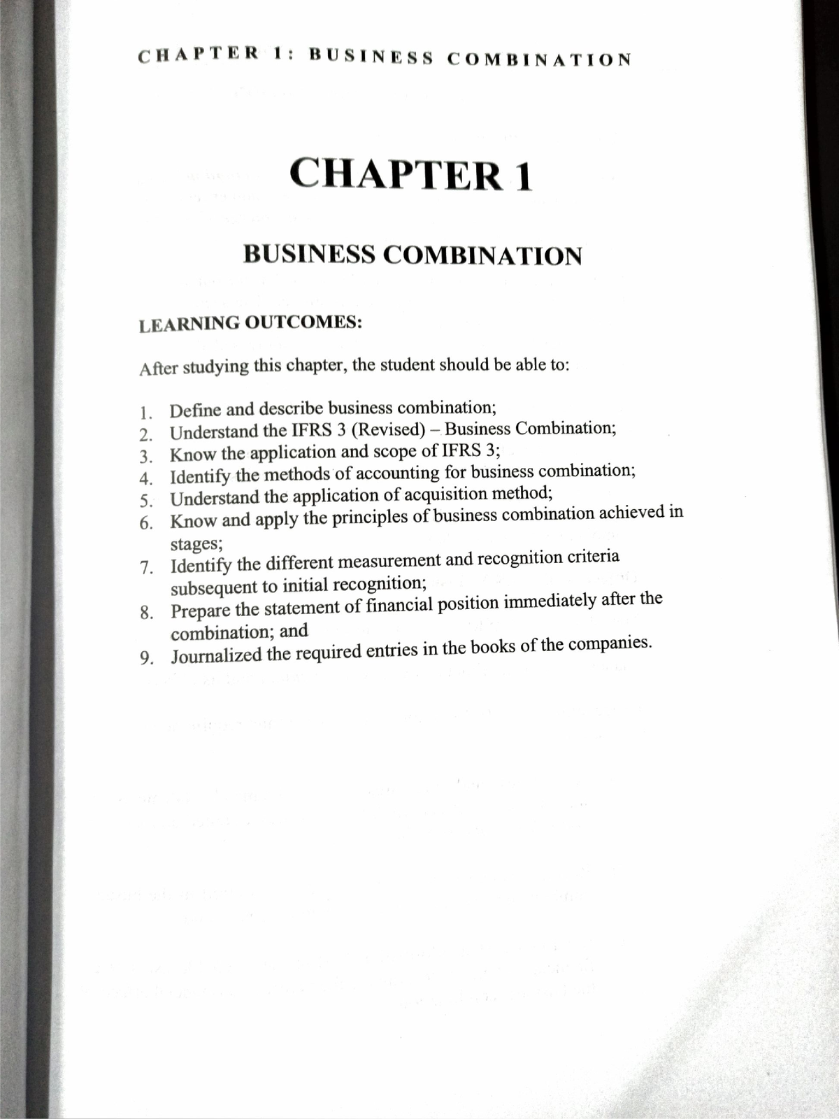 Chapter 1. Business Combination - Bachelor Of Science In Hospitality ...