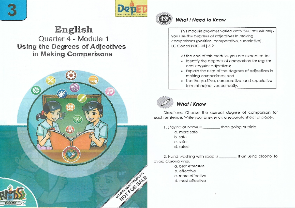 Q4 ENGM1 - English Module 1 - Education - Studocu