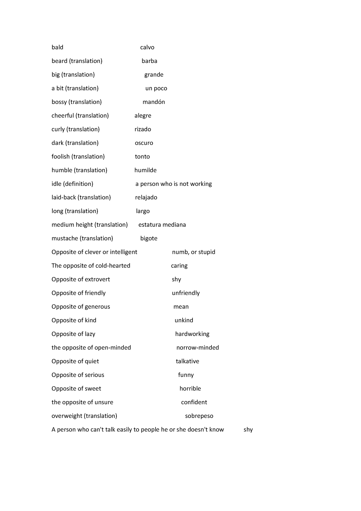 Vebosdeingles - VERBOS DE INGLES NIVEL 2 - bald calvo beard ...