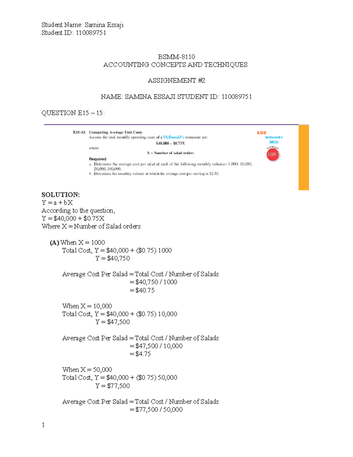 accounting work on assignment basis