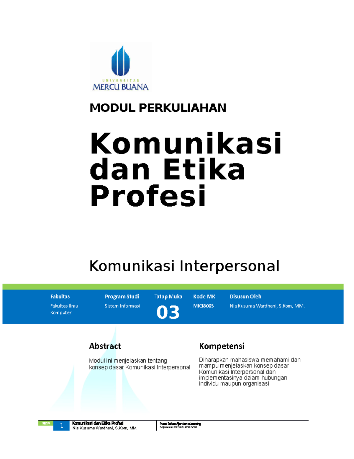 BAB 3 - Komunikasi Interpersonal - MODUL PERKULIAHAN Komunikasi Dan ...