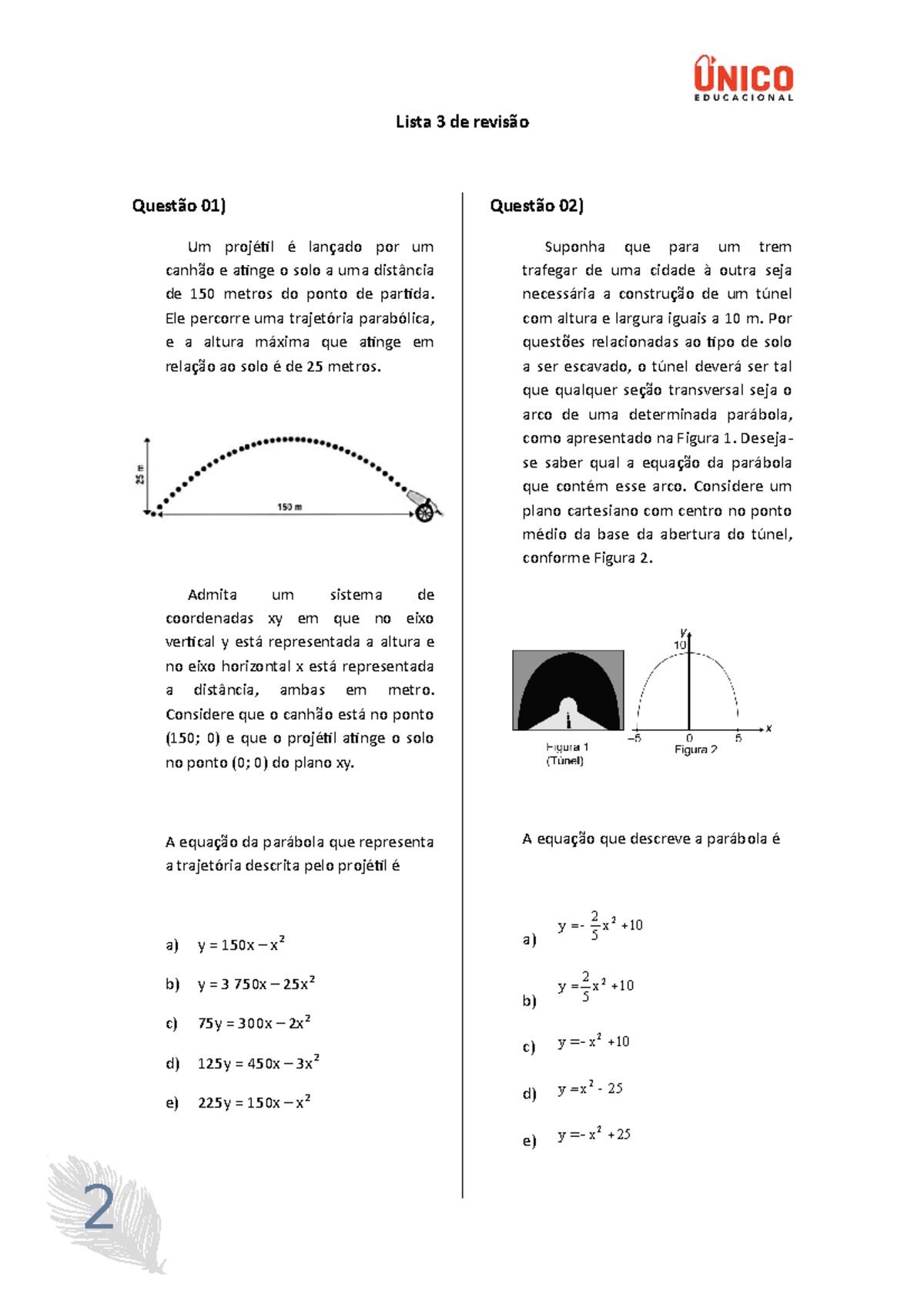 Um Projetil é Lançado Por Um Canhao - RETOEDU
