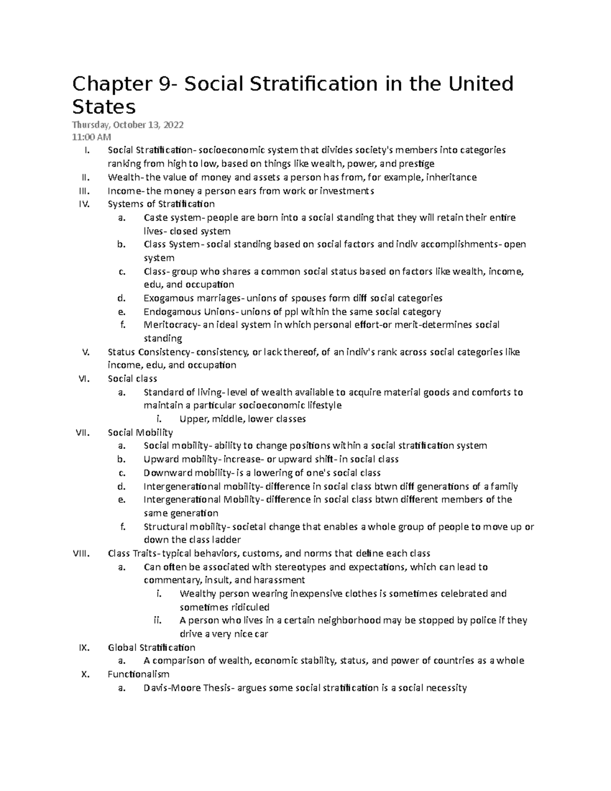 social stratification in the united states essay