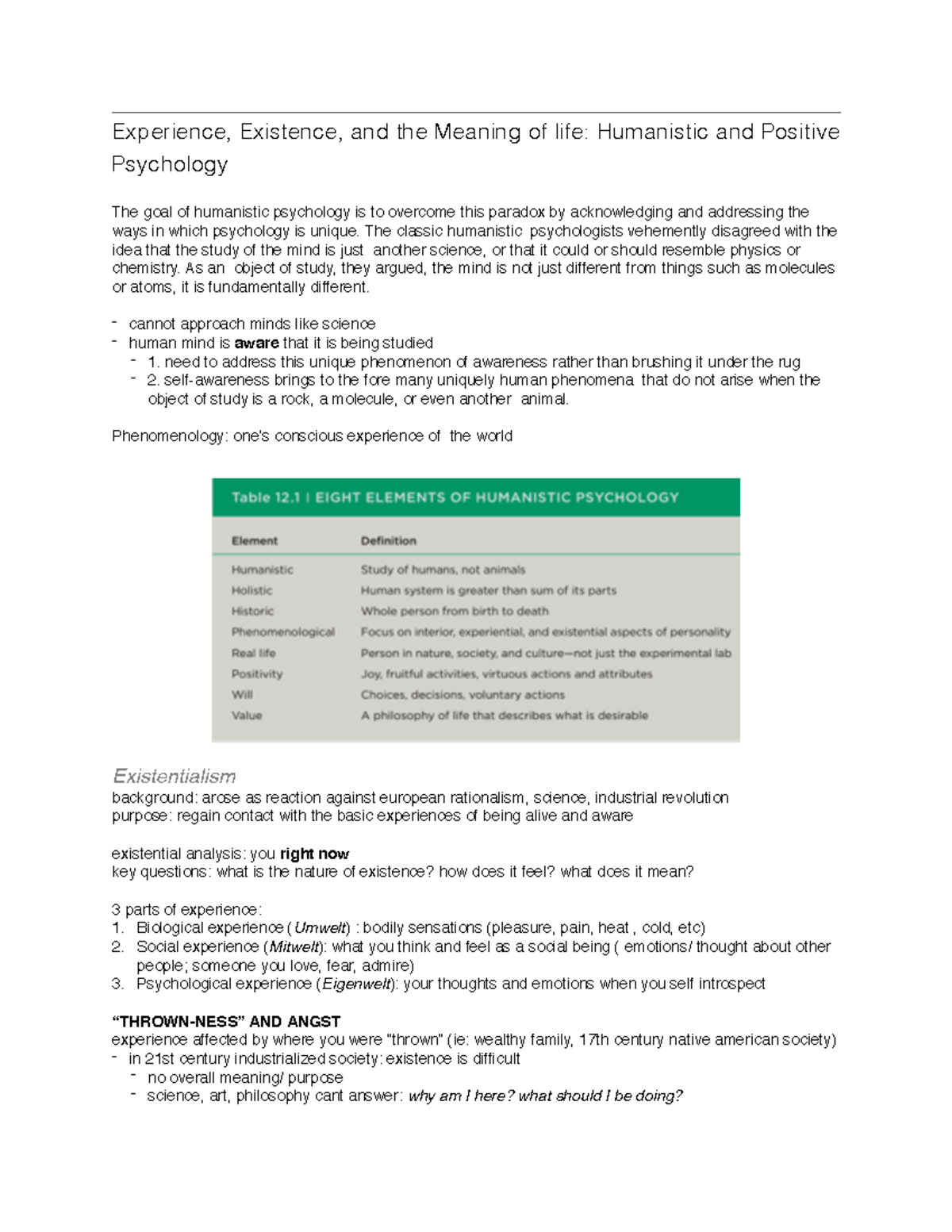 Chp 12 notes Funder - Summary Personality Puzzle - Experience ...