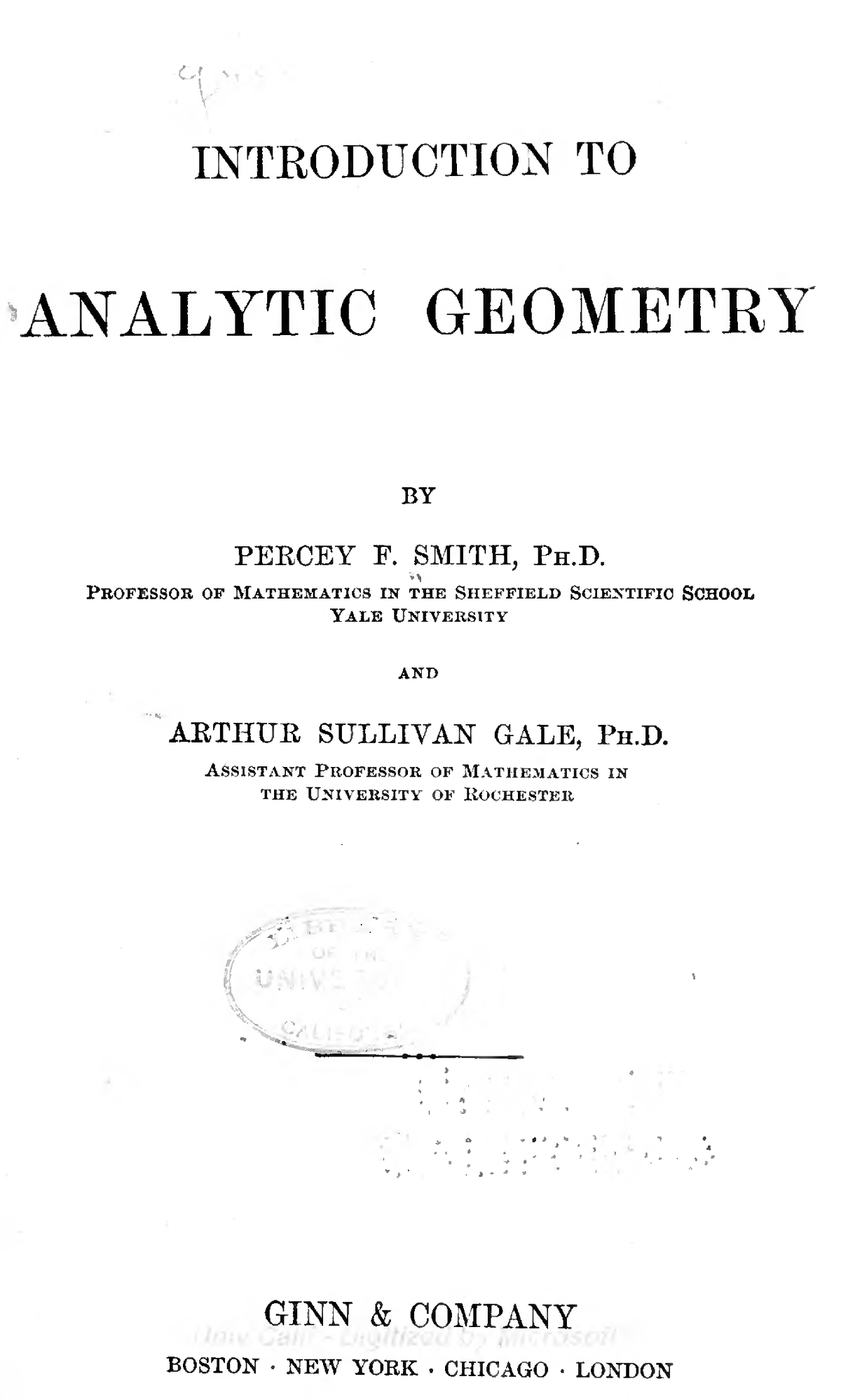 Analyticgeometry Chap1 - INTRODUCTION TO ANALYTIC GEOMETRY BY PEECEY R ...