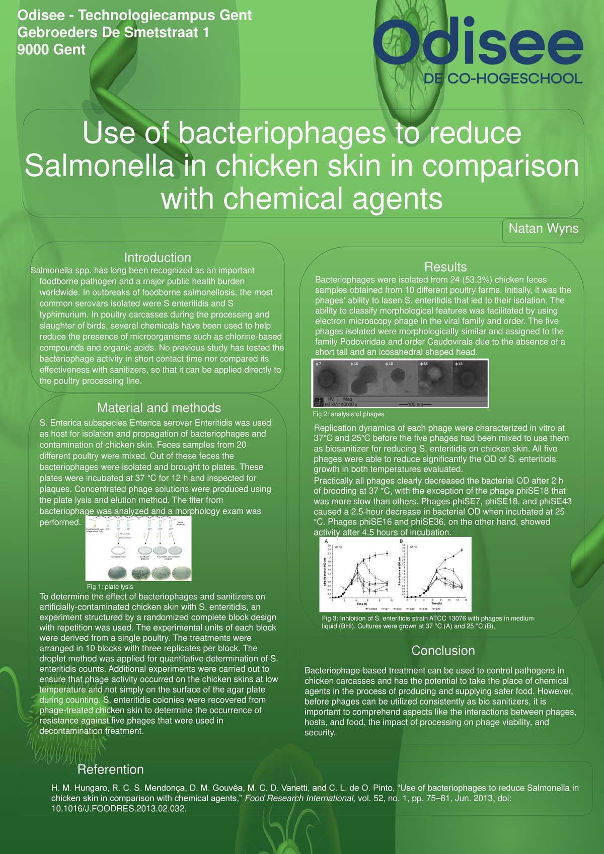 Poster ond V 2 - Use of bacteriophages to reduce Salmonella in chicken ...
