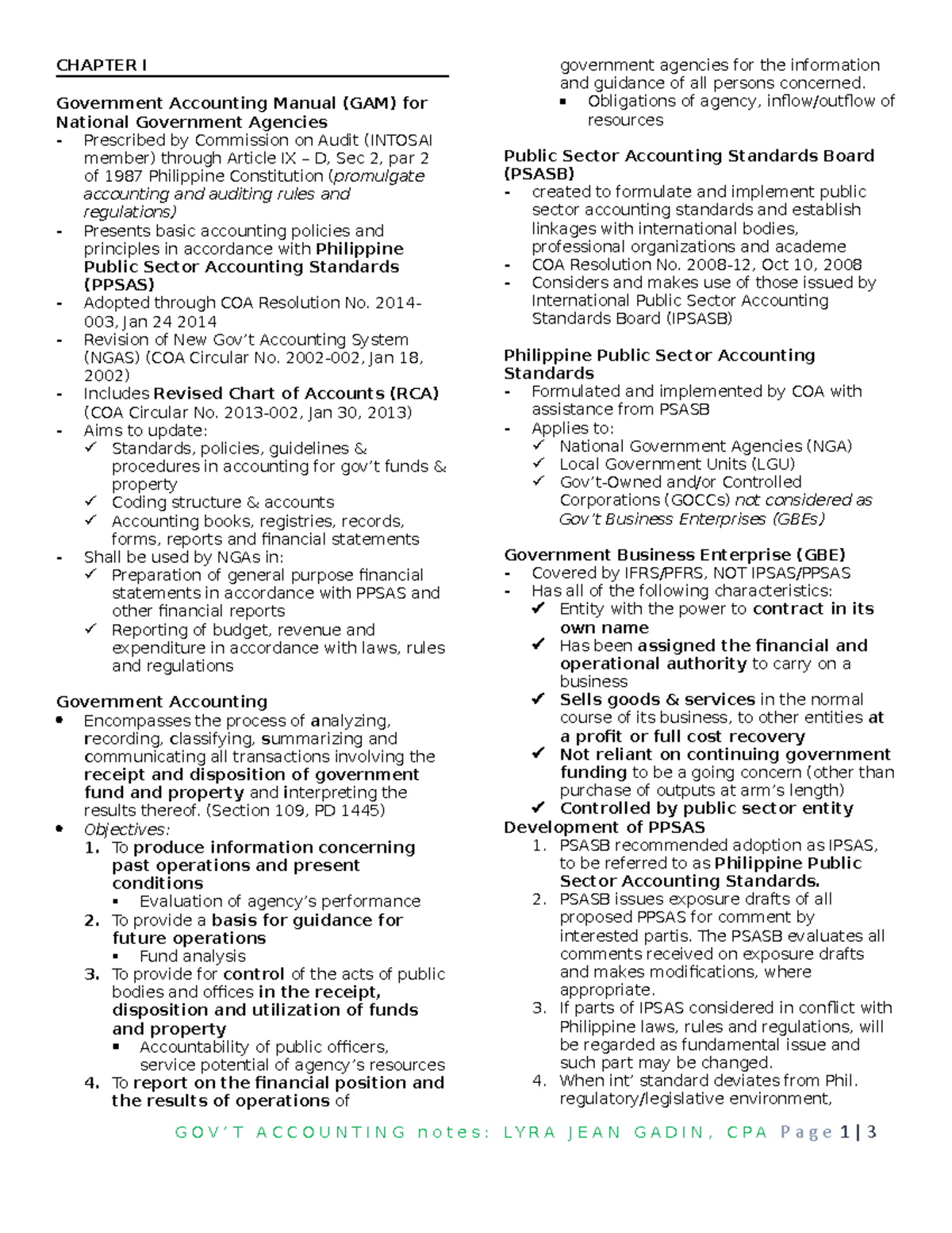 Government Accounting Introduction - University of the Philippines ...