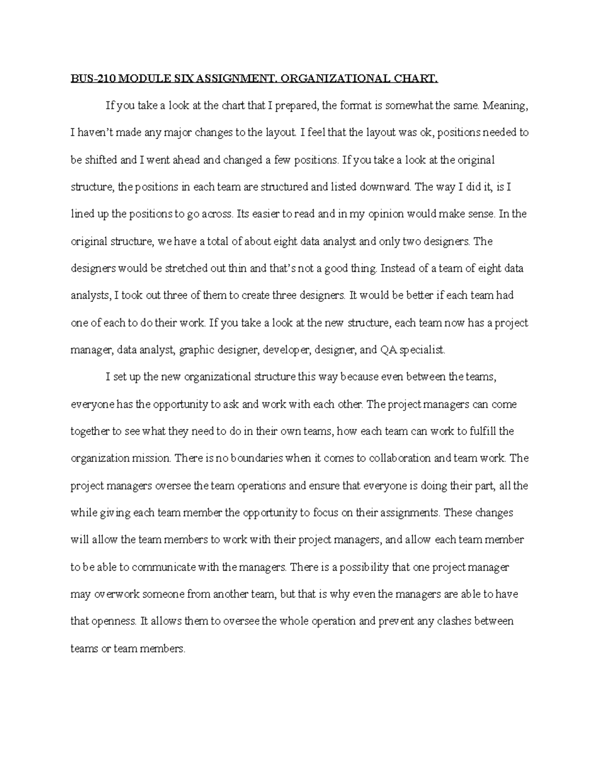 BUS-210 Module 6 assignment - BUS-210 MODULE SIX ASSIGNMENT ...