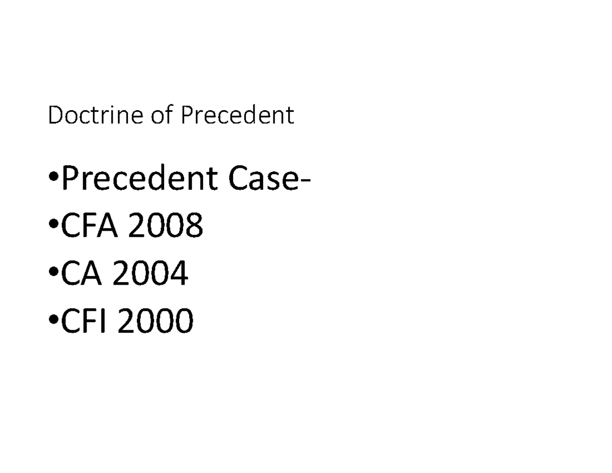 M01 2020-09-10 Doctrine Of Precedent Exercise - DoĐƚriŶe Of PreĐedeŶƚ ...